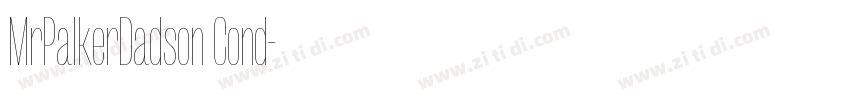 MrPalkerDadson Cond字体转换